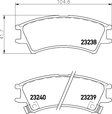 Brake Pad Set, disc brake (T3096)