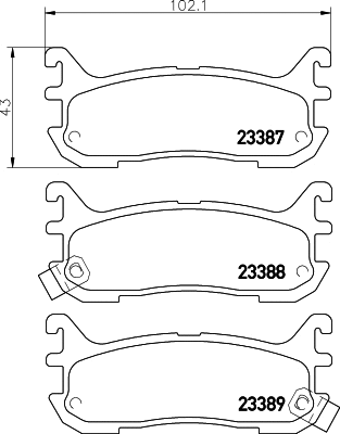 Brake Pad Set, disc brake (T1299)