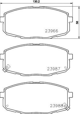 Brake Pad Set, disc brake (T1378)