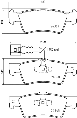Brake Pad Set, disc brake (T2685)