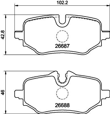 Brake Pad Set, disc brake (T3196)