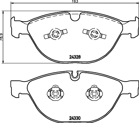 Brake Pad Set, disc brake (T1618)
