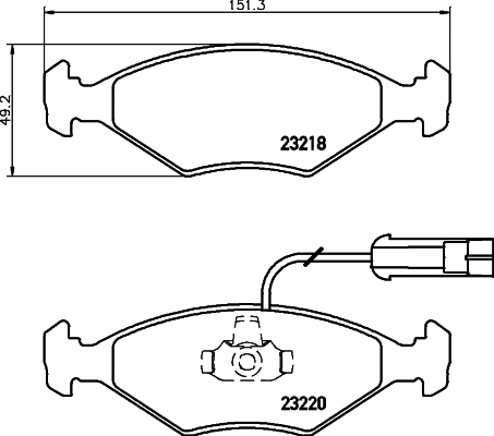 Brake Pad Set, disc brake (T1148)