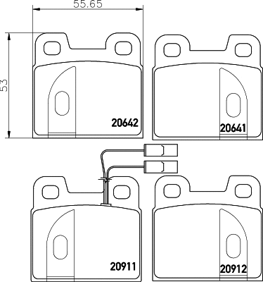 Brake Pad Set, disc brake (T4158)