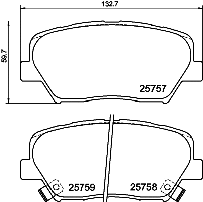 Brake Pad Set, disc brake (T2386)