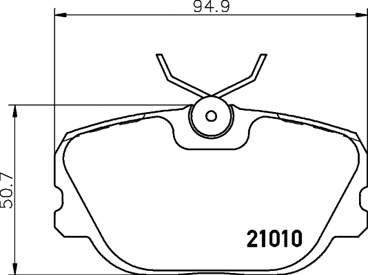 Brake Pad Set, disc brake (T5055)