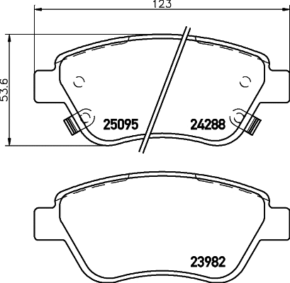 Brake Pad Set, disc brake (T2263)