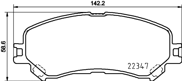 Brake Pad Set, disc brake (T2554)