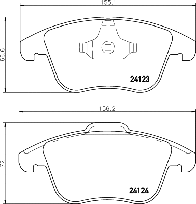 Brake Pad Set, disc brake (T1653)