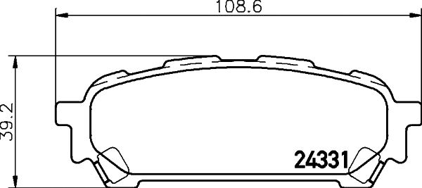 Brake Pad Set, disc brake (T1595)