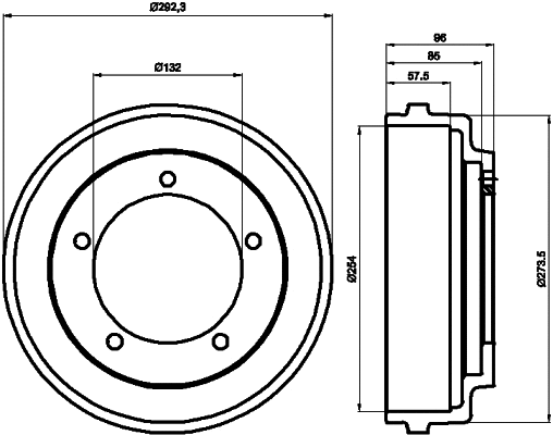 Brake Drum (61011)