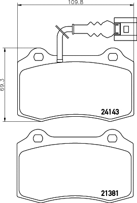 Brake Pad Set, disc brake (T1490)
