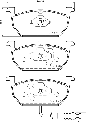 Brake Pad Set, disc brake (T2438)