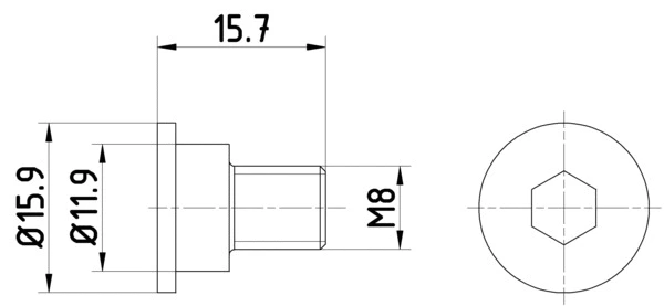 Bolt, brake disc (TPM0003)