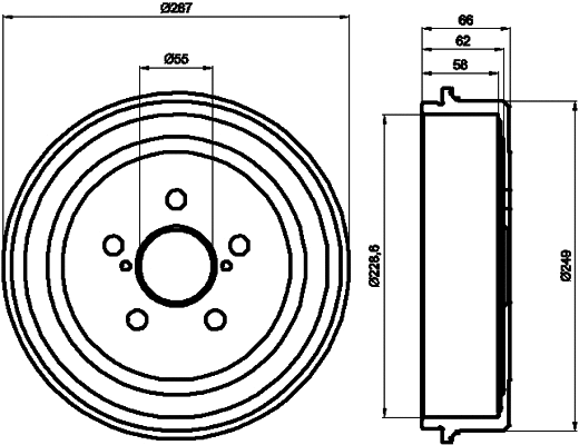 Brake Drum (61255)