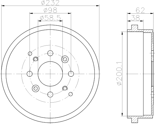 Brake Drum (61139)