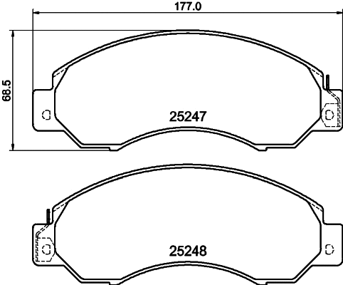 Brake Pad Set, disc brake (T2722)