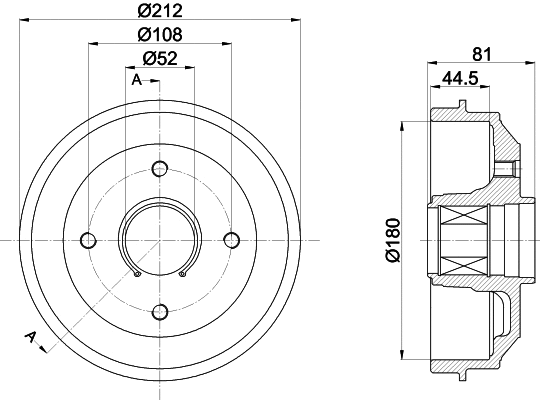 Brake Drum (61422)