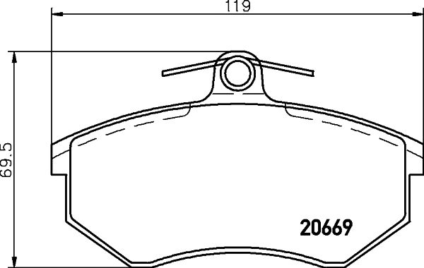 Brake Pad Set, disc brake (T5008)