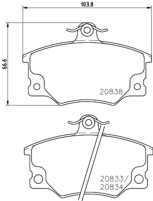 Brake Pad Set, disc brake (T0221)