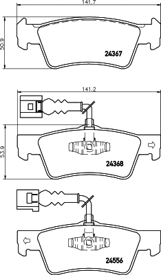 Brake Pad Set, disc brake (T1609)
