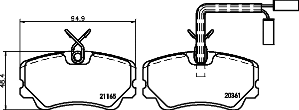 Brake Pad Set, disc brake (T5033)
