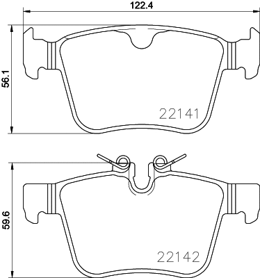 Brake Pad Set, disc brake (T2461)