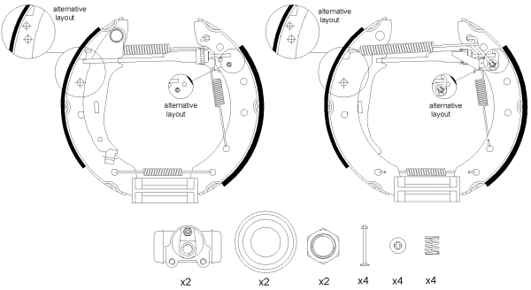 Brake Shoe Set (R1025)