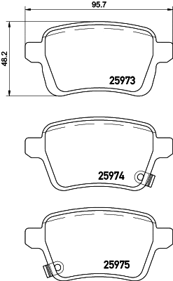 Brake Pad Set, disc brake (T2324)