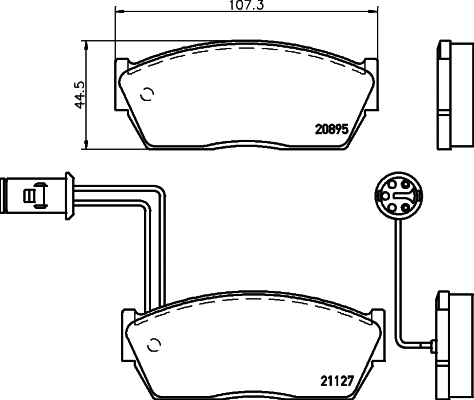 Brake Pad Set, disc brake (T0371)