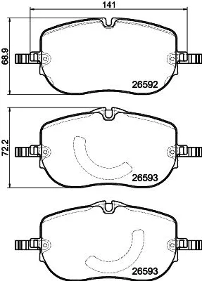 Brake Pad Set, disc brake (T2963)
