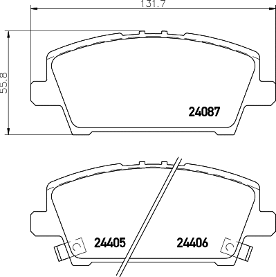 Brake Pad Set, disc brake (T1586)