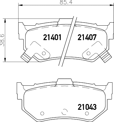 Brake Pad Set, disc brake (T0367)