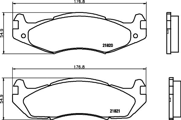 Brake Pad Set, disc brake (T0385)