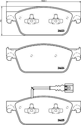Brake Pad Set, disc brake (T1919)