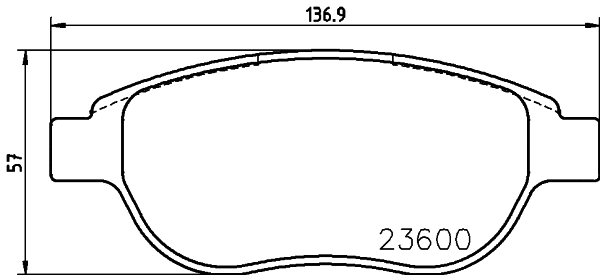 Brake Pad Set, disc brake (T5167)