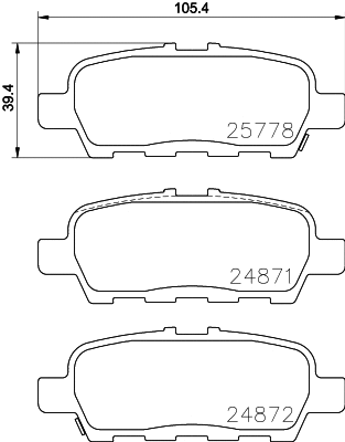 Brake Pad Set, disc brake (T2294)