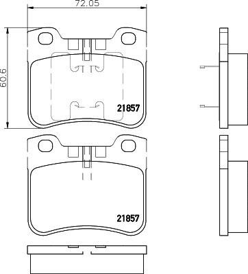 Brake Pad Set, disc brake (T1138)