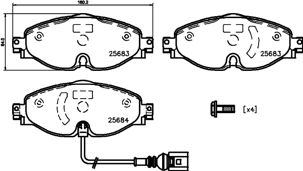 Brake Pad Set, disc brake (T2239)