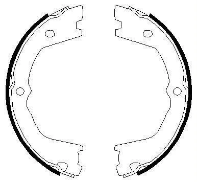 Brake Shoe Set, parking brake (H1754)