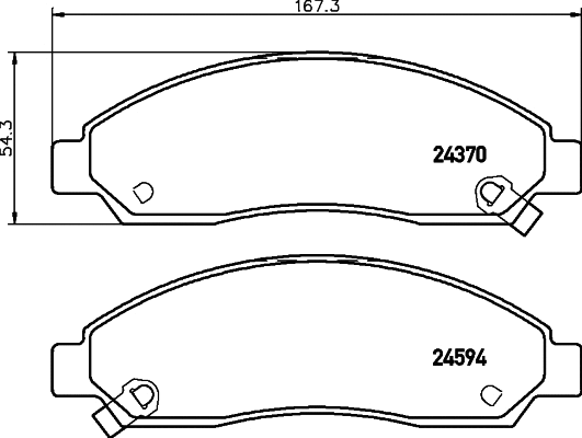 Brake Pad Set, disc brake (T1695)