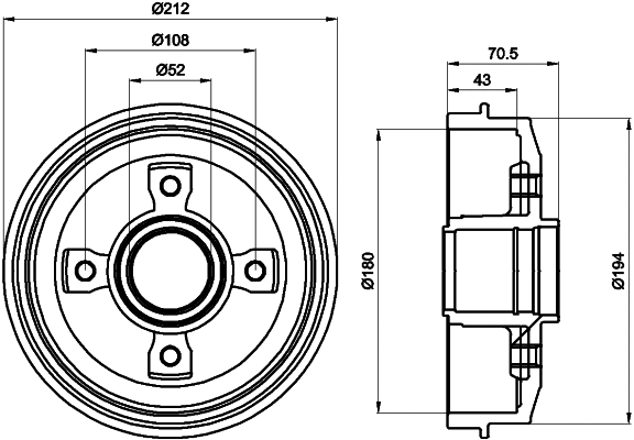 Brake Drum (62501)