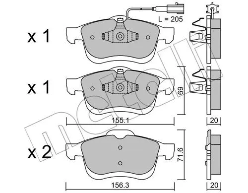 Brake Pad Set, disc brake (22-0824-0)