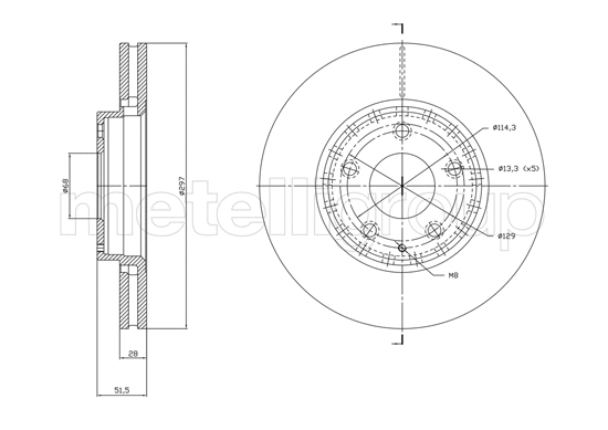 Brake Disc (23-1850C)