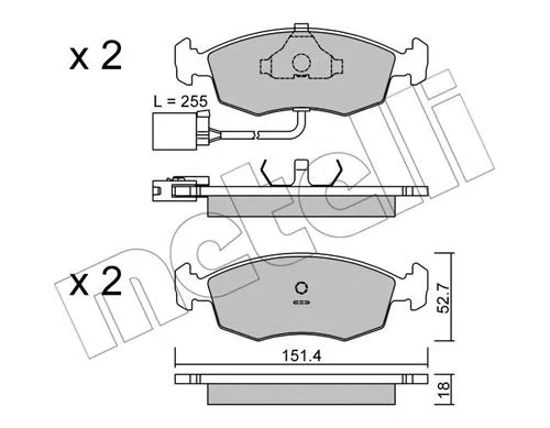 Brake Pad Set, disc brake (22-0094-1)