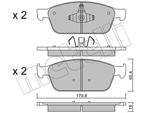 Brake Pad Set, disc brake (22-0989-0)