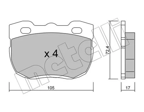 Brake Pad Set, disc brake (22-0177-1)