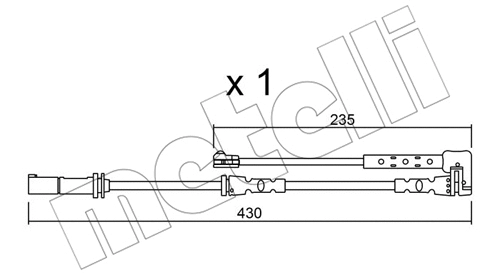 Warning Contact, brake pad wear (SU.311)