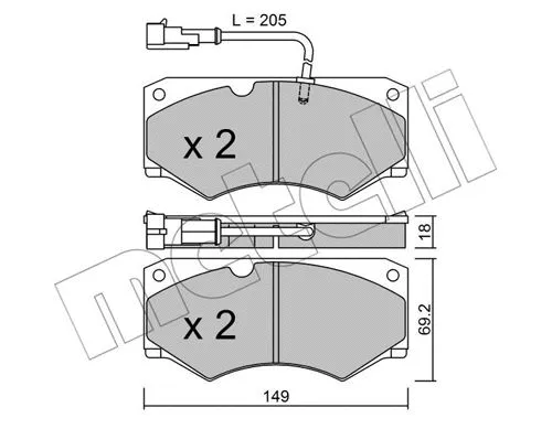Brake Pad Set, disc brake (22-0014-7)