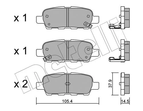 Brake Pad Set, disc brake (22-0612-0)